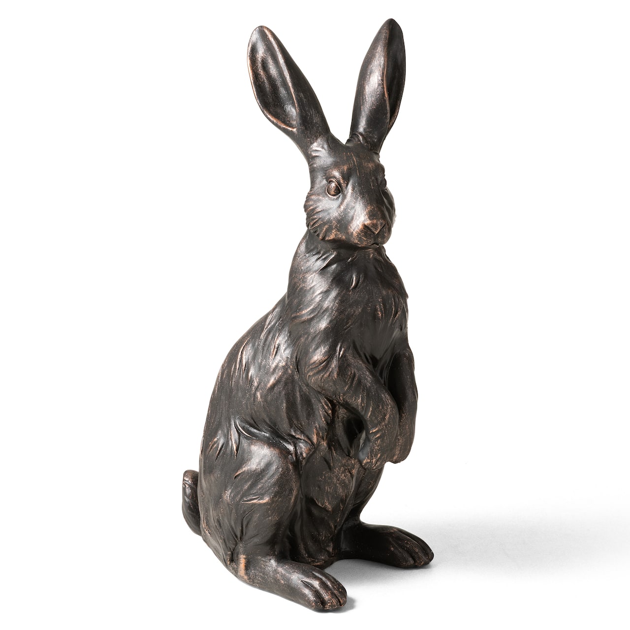 Glitzhome® 23" MGO Bronze Standing Rabbit Statue